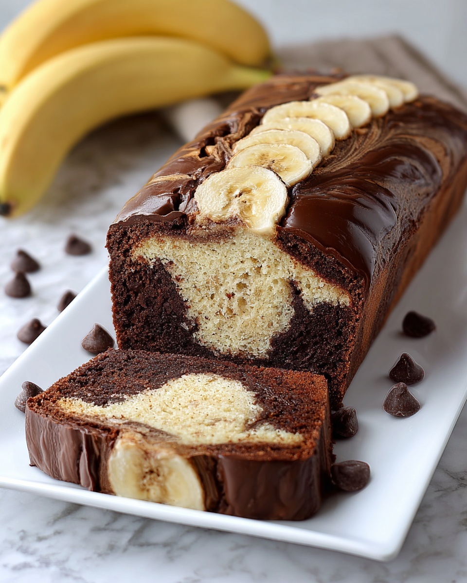 Chocolate Marble Banana Bread Recipe - Recipe Image