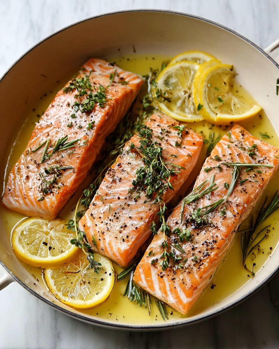 One-Pan Poached Salmon with Herbs for a Quick Weeknight Dinner Recipe - Recipe Image