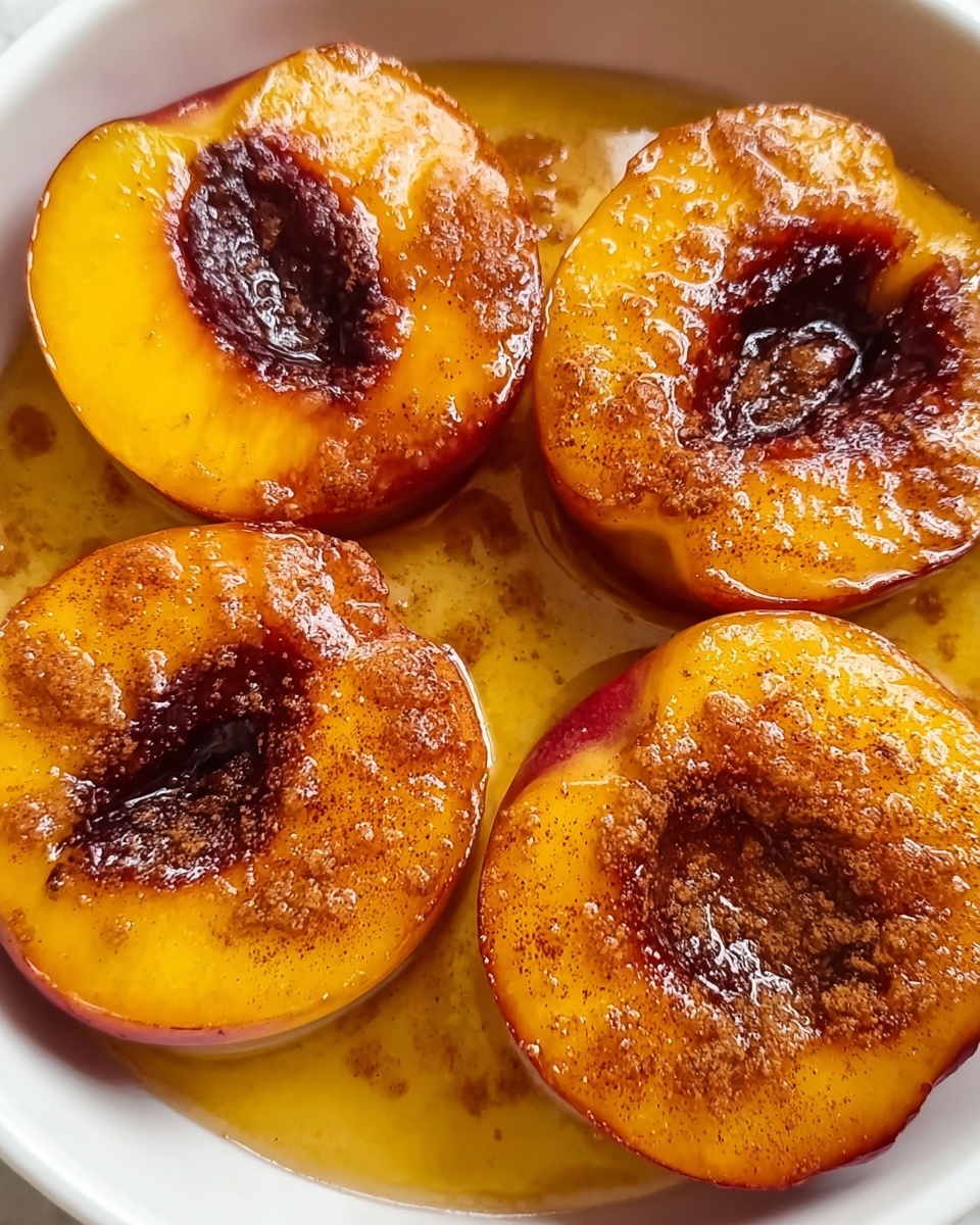Sweet Maple Cinnamon Baked Peaches for Cozy Nights Recipe - Recipe Image