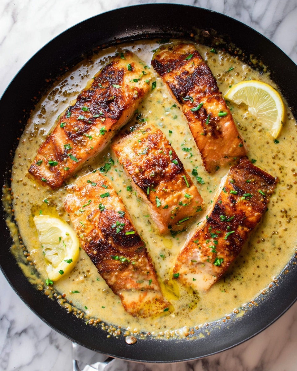 Honey Mustard Salmon with Parsley and Lemon Recipe - Recipe Image