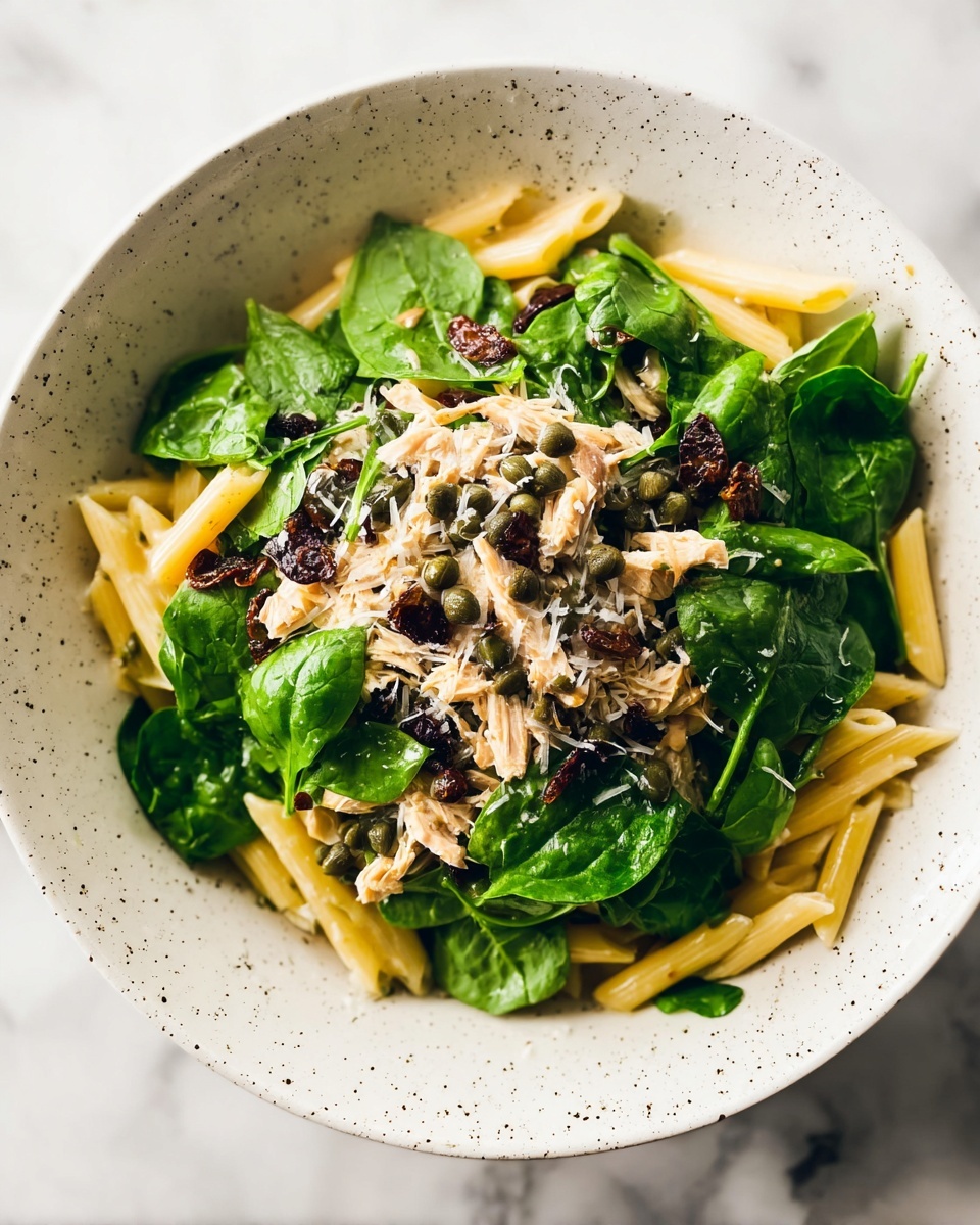 Canned Mackerel Pasta with Sun-Dried Tomatoes, Capers, and Parmesan Recipe - Recipe Image