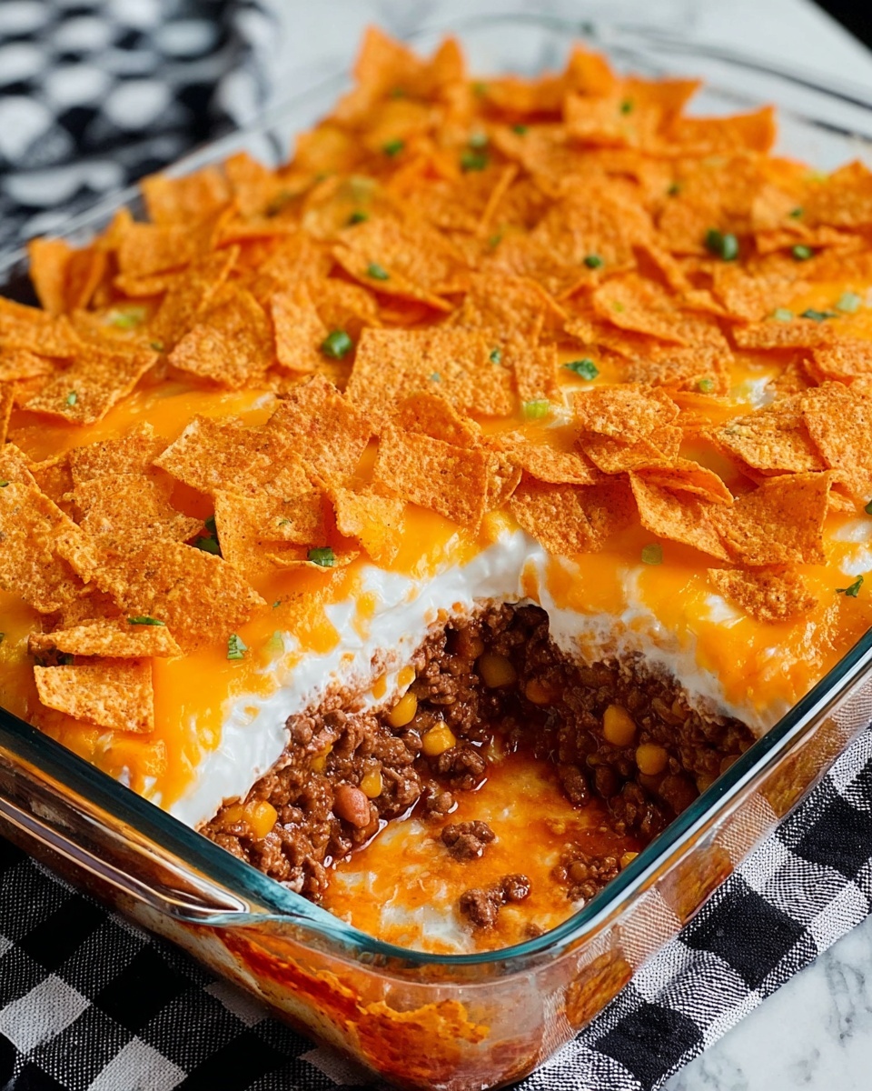Crunchy & Cheesy Dorito Meatloaf Casserole – A Bold Twist on a Classic Recipe - Recipe Image