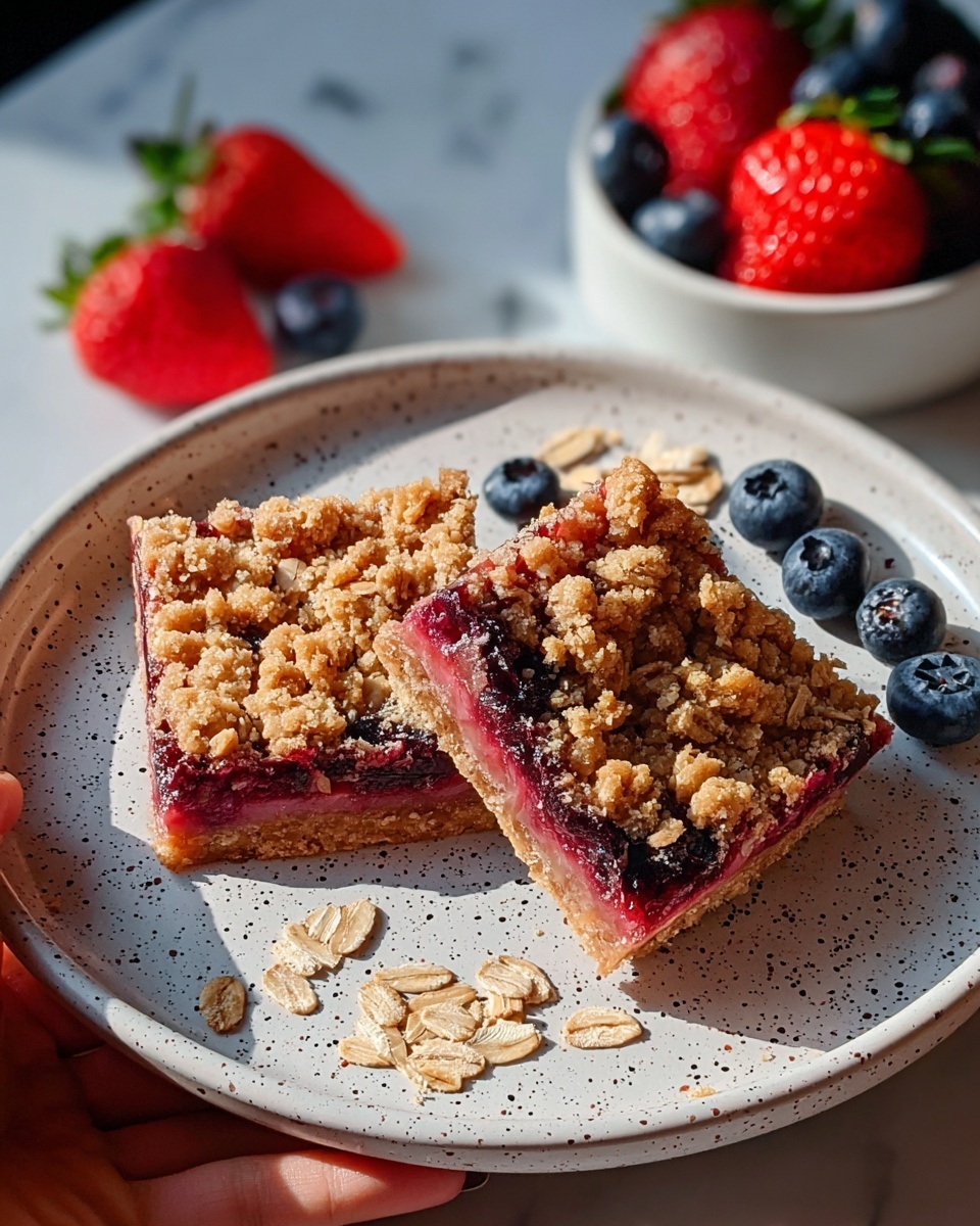 Sweet & Tangy Rhubarb Oat Bars Recipe - Recipe Image