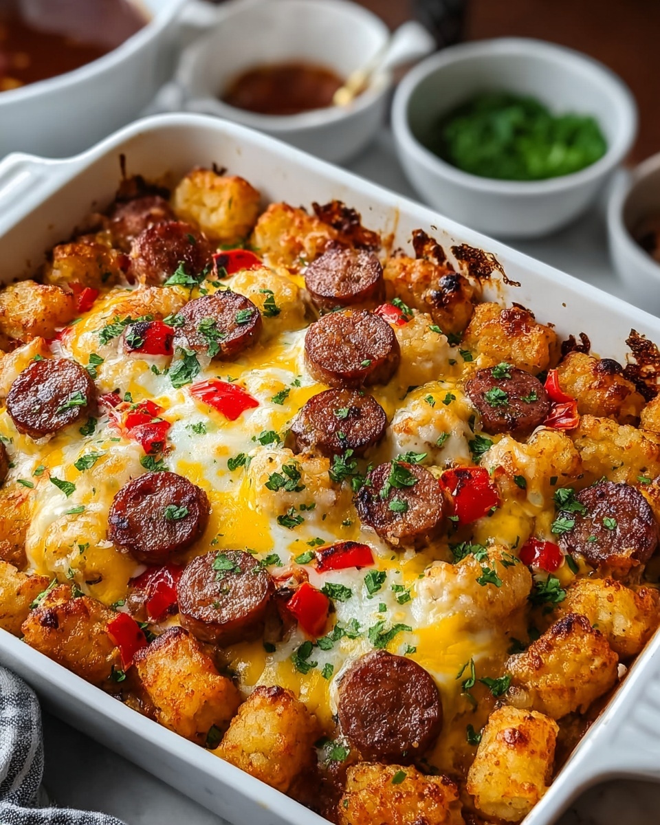 Tater Tot Sausage Breakfast Casserole Recipe - Recipe Image