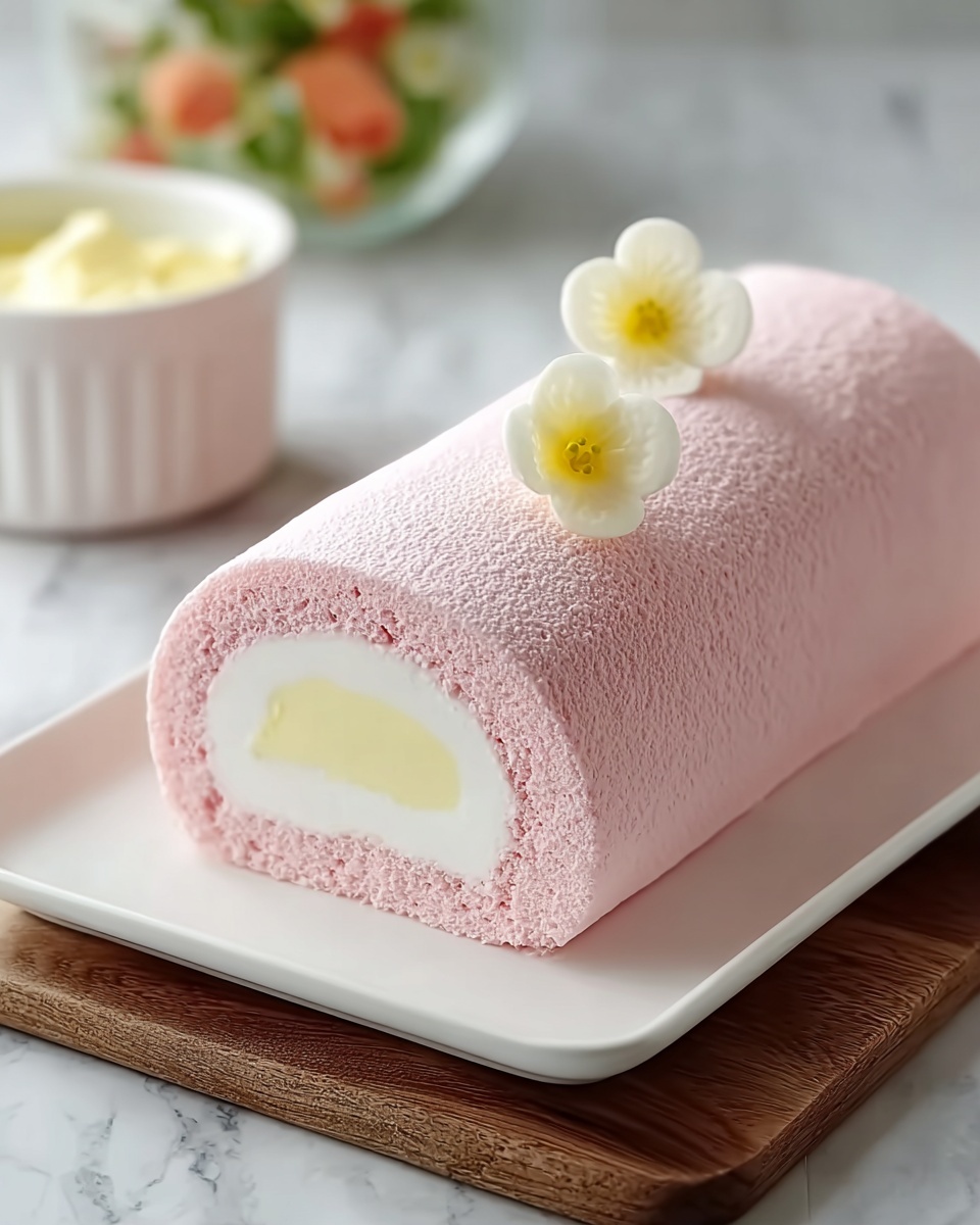 Japanese Cotton Candy Swiss Cake Roll Recipe - Recipe Image
