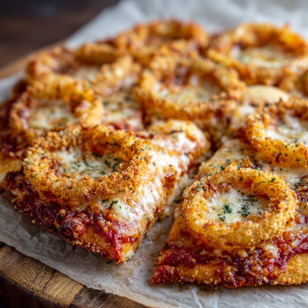 Keto Viral Onion Ring Pizza Recipe - Recipe Image