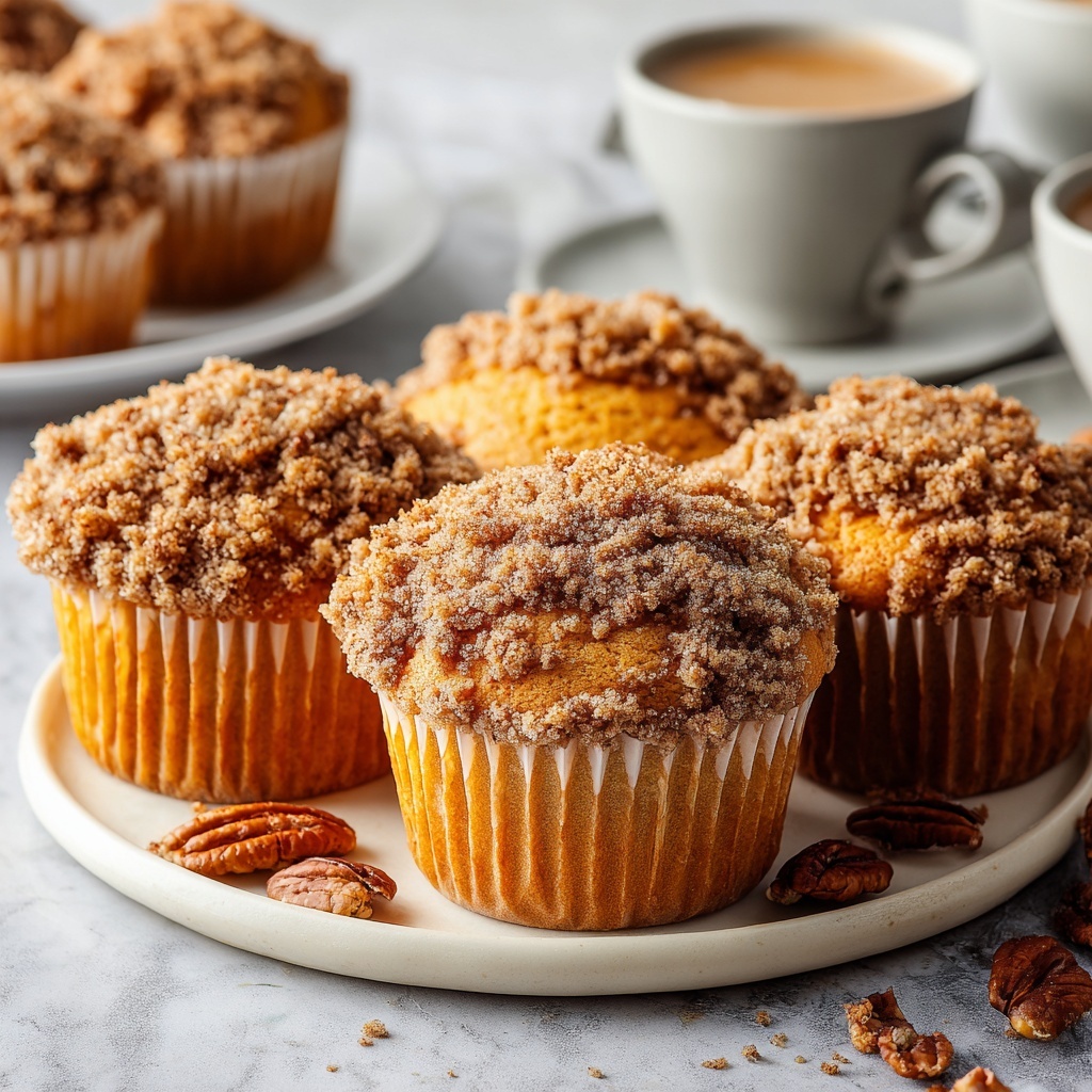 Sweet Potato Muffins with Cinnamon Pecan Streusel Recipe - Recipe Image