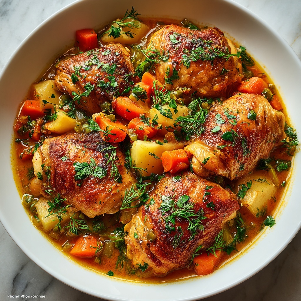 Creamy Chicken Paprikash with Dill and Cucumber Salad Recipe - Recipe Image