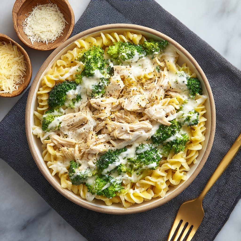 Creamy Rotisserie Chicken & Broccoli Pasta: 35-Minute High Protein Meal Recipe - Recipe Image