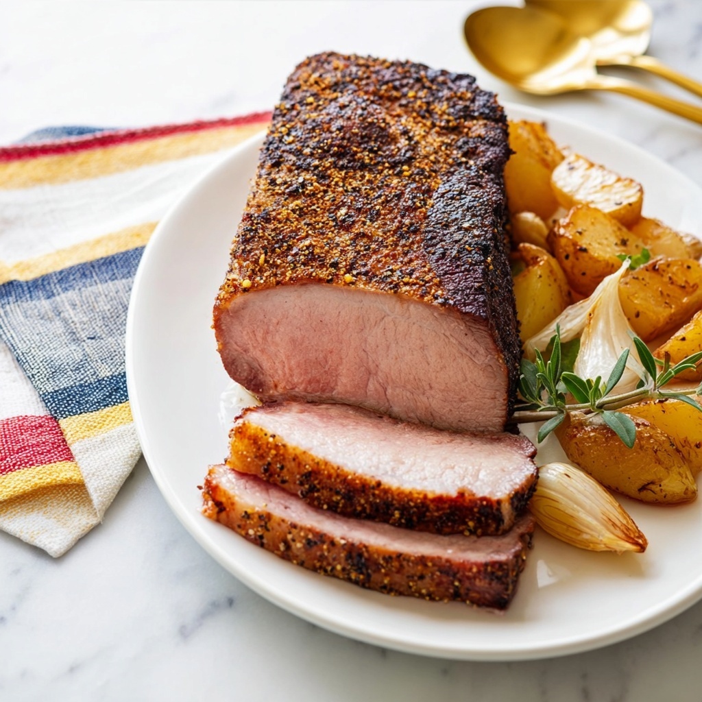 Roasted Pork Loin with Apples, Onions, and Potatoes Recipe - Recipe Image