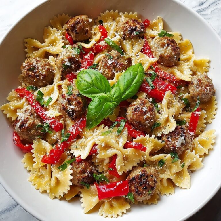 Italian Sausage and Bow Tie Pasta in Creamy Tomato Sauce Recipe