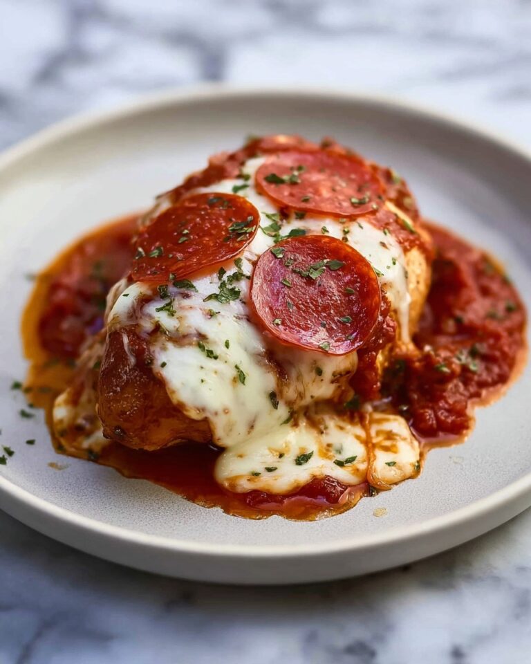 Pepperoni Pizza Stuffed Chicken Bake Recipe