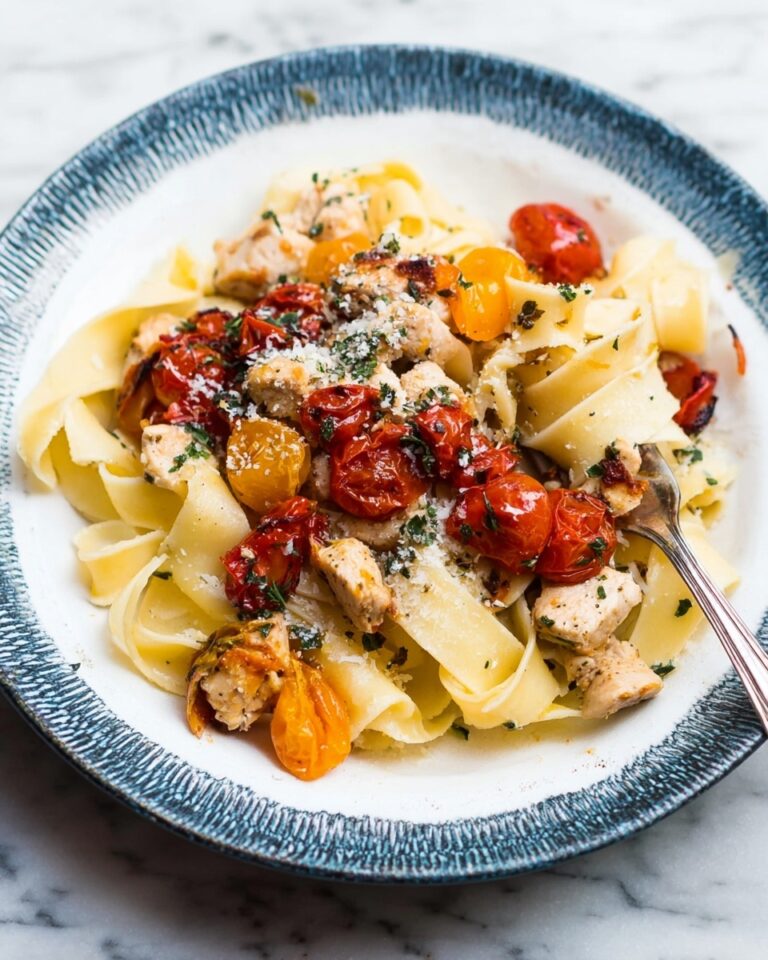 Healthy Chicken Sausage Pasta with Roasted Tomatoes Recipe