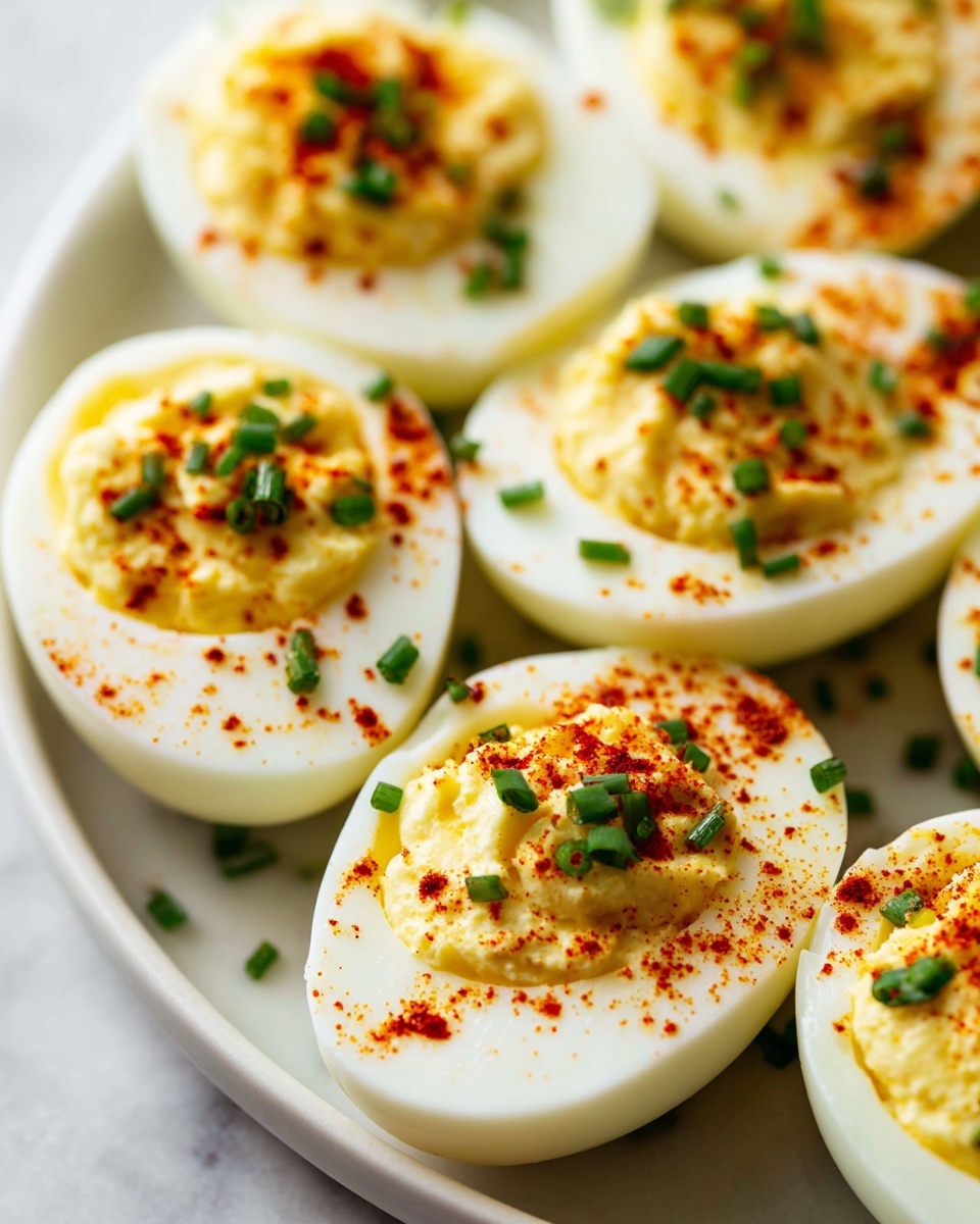 Deviled Eggs with Smoked Paprika and Chives Recipe - Recipe Image
