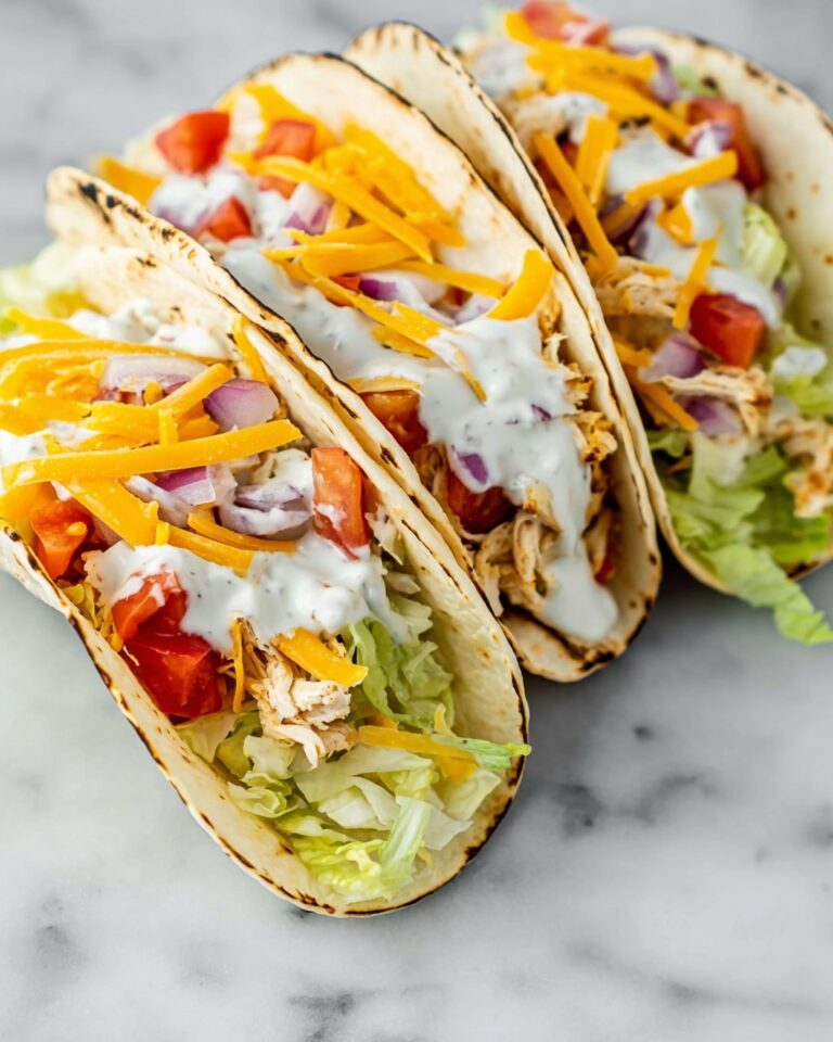 Crockpot Ranch Chicken Tacos Recipe