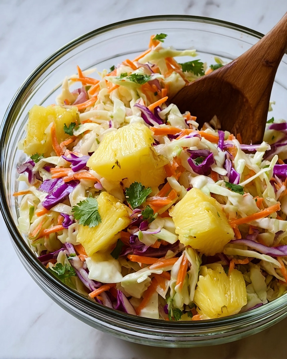 Sweet & Tangy Hawaiian Pineapple Coleslaw Recipe - Recipe Image