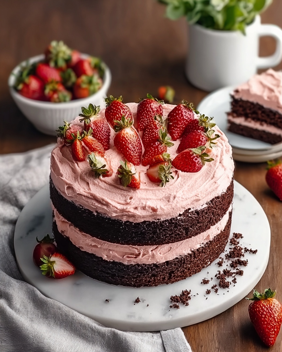 Strawberry Chocolate Cake Recipe - Recipe Image