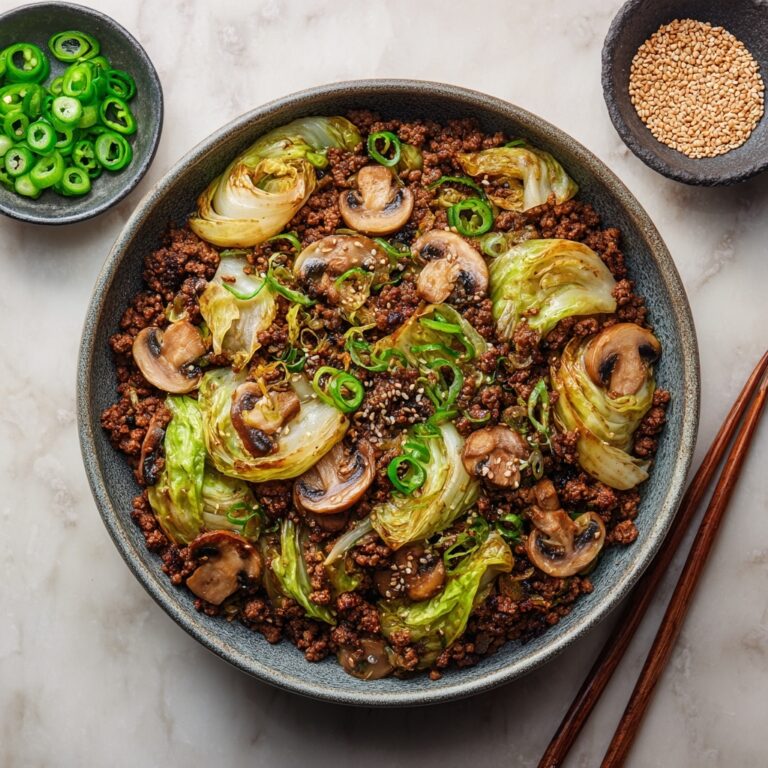 Chinese Ground Beef and Cabbage Stir-Fry Recipe