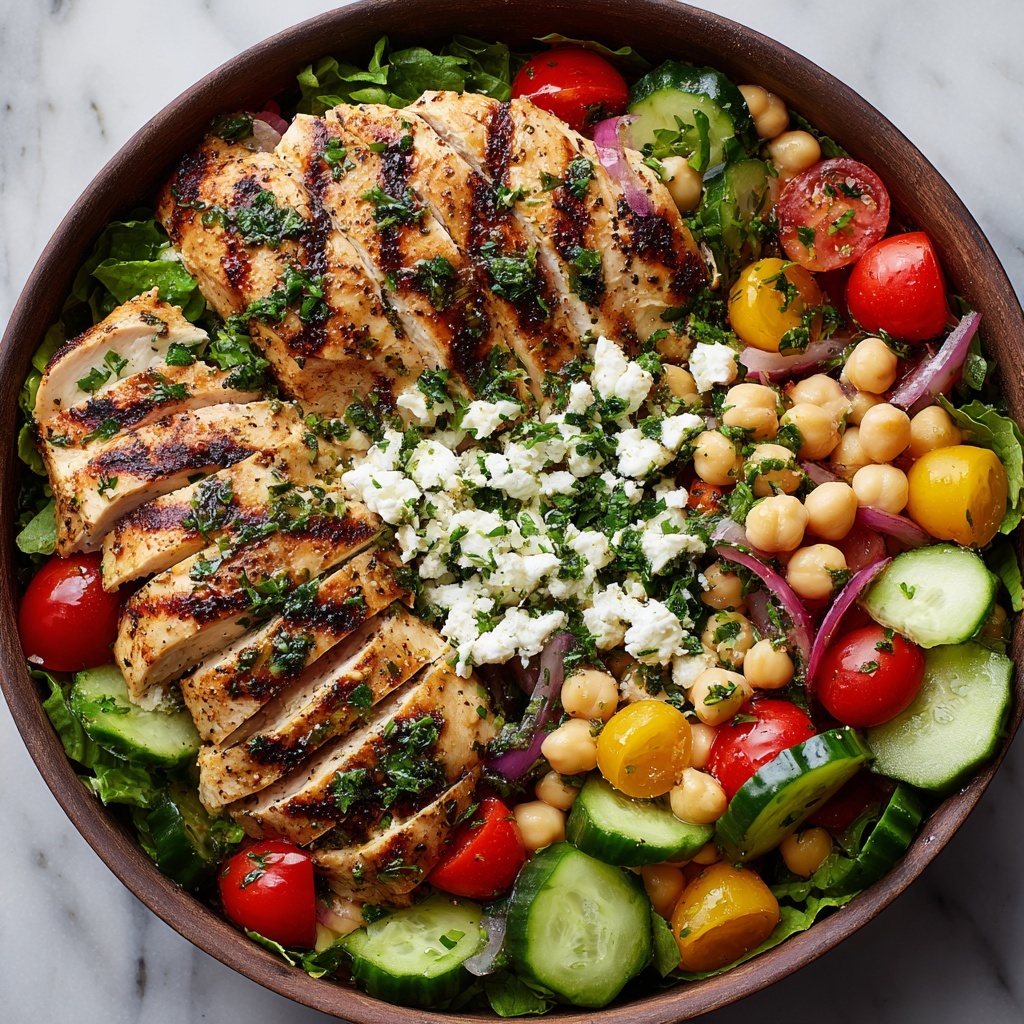 Mediterranean Grilled Chicken Salad with Feta Recipe - Recipe Image