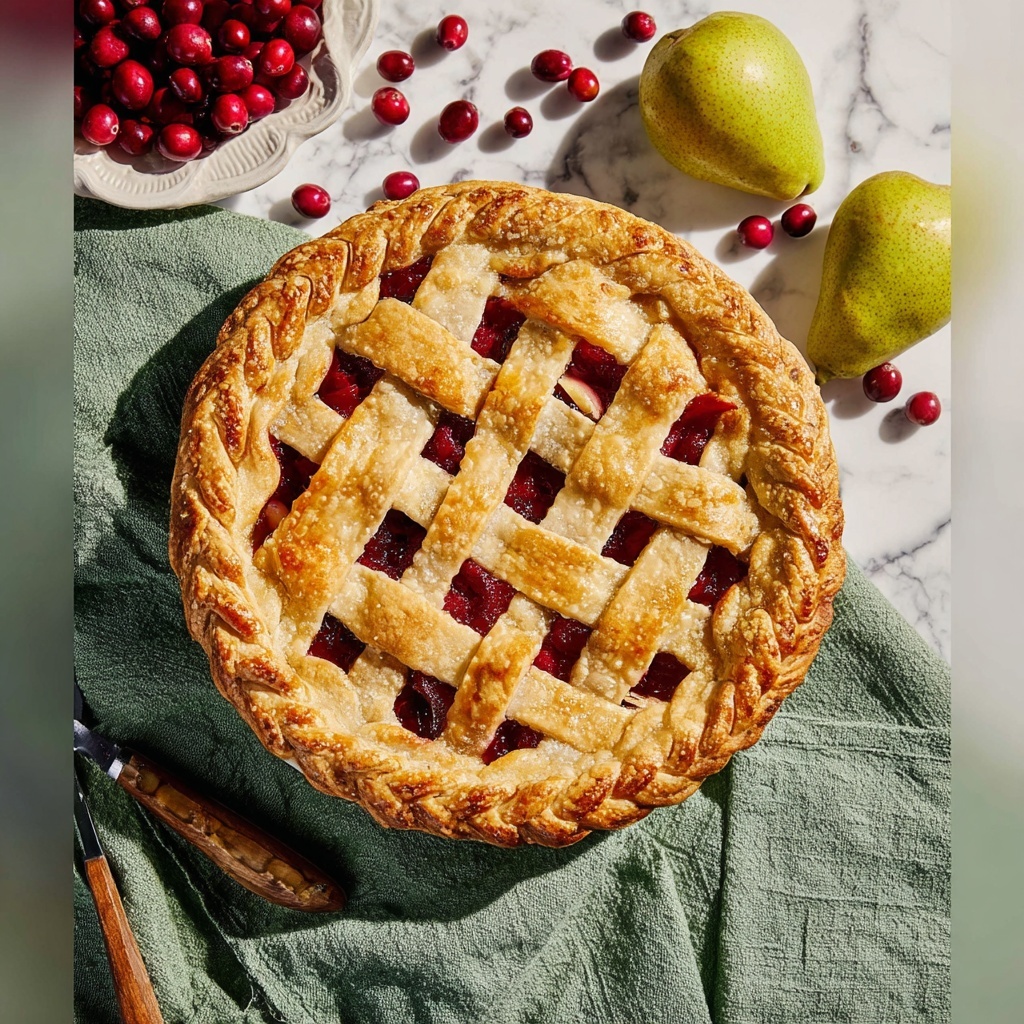Cranberry Pear Pie Recipe - Recipe Image