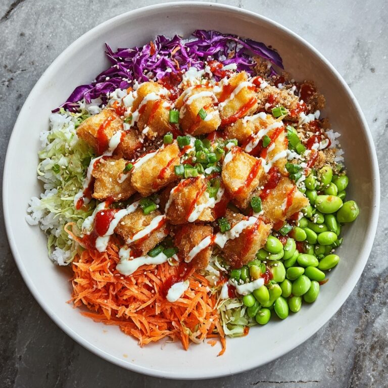 Bang Bang Chicken Bowl with Creamy Sauce and Crispy Toppings Recipe