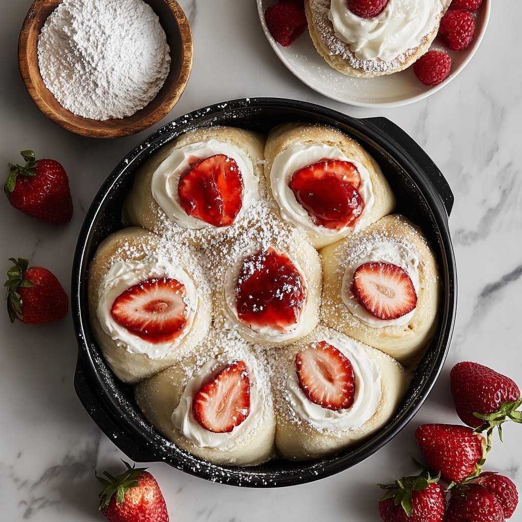 Strawberry Cheesecake Sweet Rolls Recipe - Recipe Image