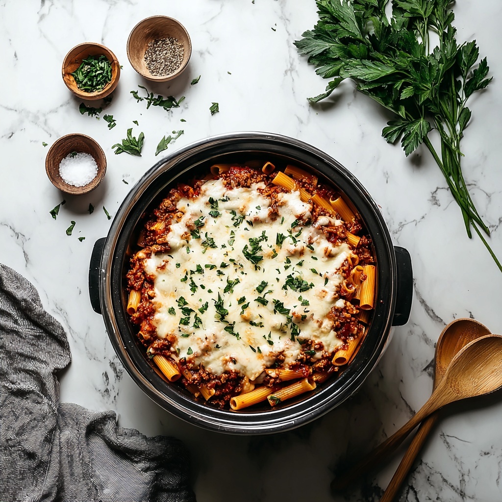 Slow Cooker Baked Ziti Recipe - Recipe Image