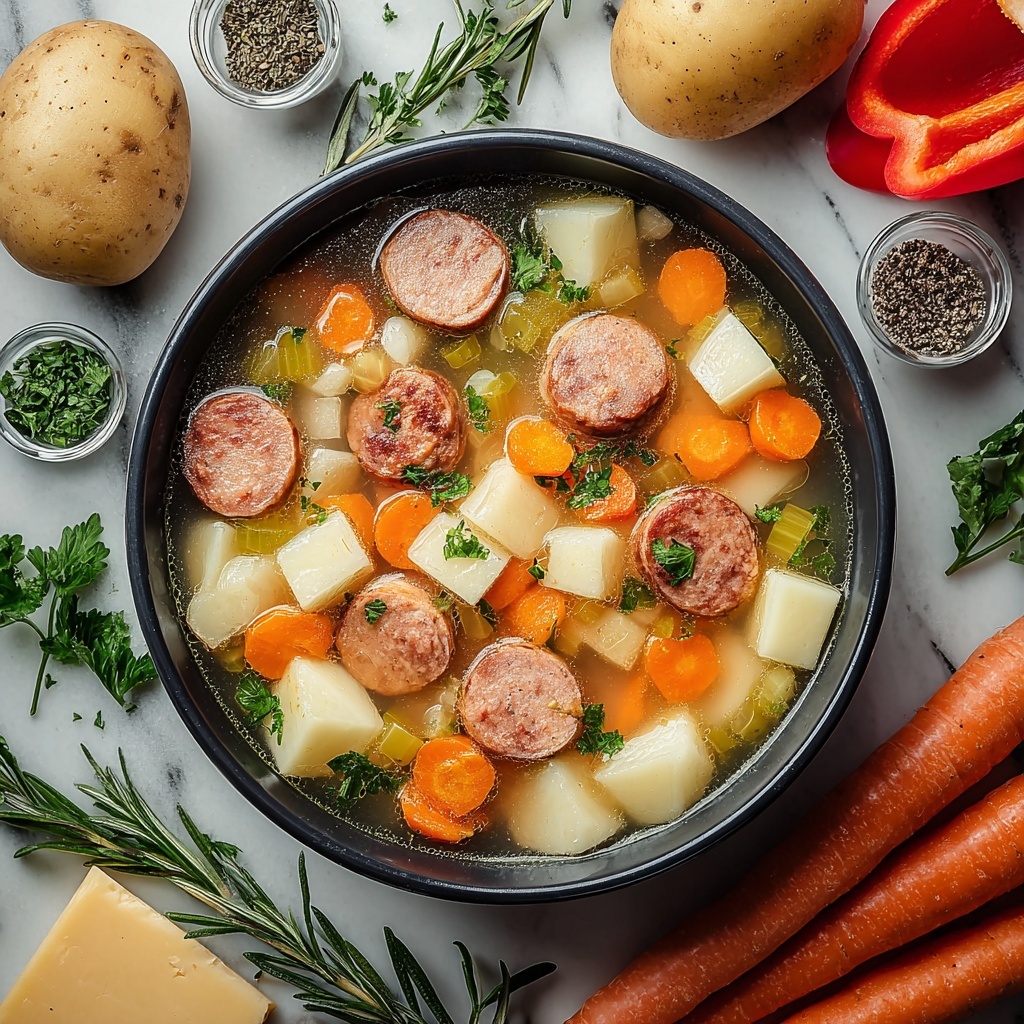 Sausage and Vegetable Soup Recipe - Recipe Image