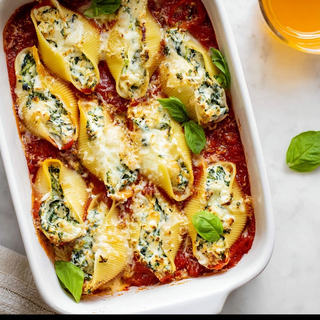 Stuffed Shells with Spinach and Ricotta Cheese Recipe - Recipe Image
