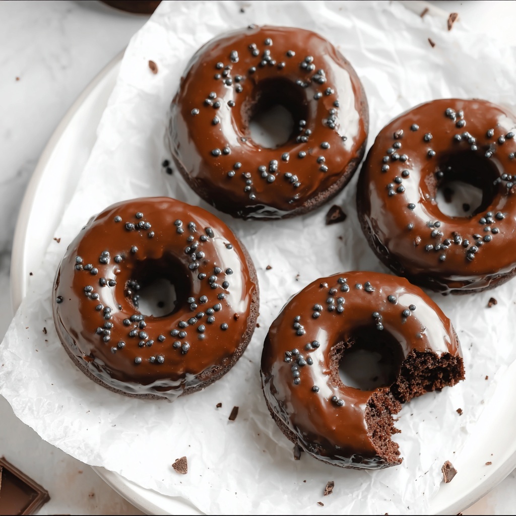 Baked Chocolate Donuts Recipe - Recipe Image