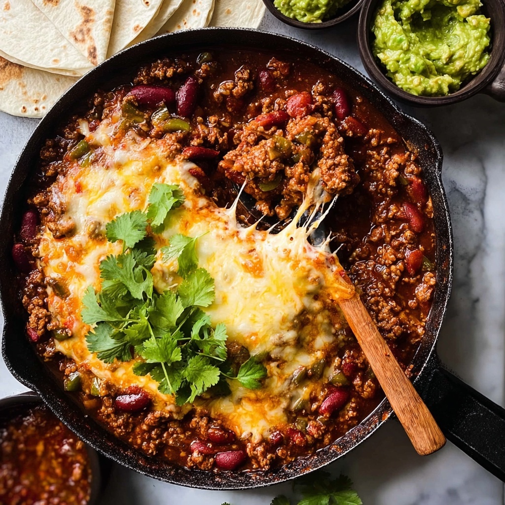Cheesy Baked Mexican Beef and Beans Recipe - Recipe Image