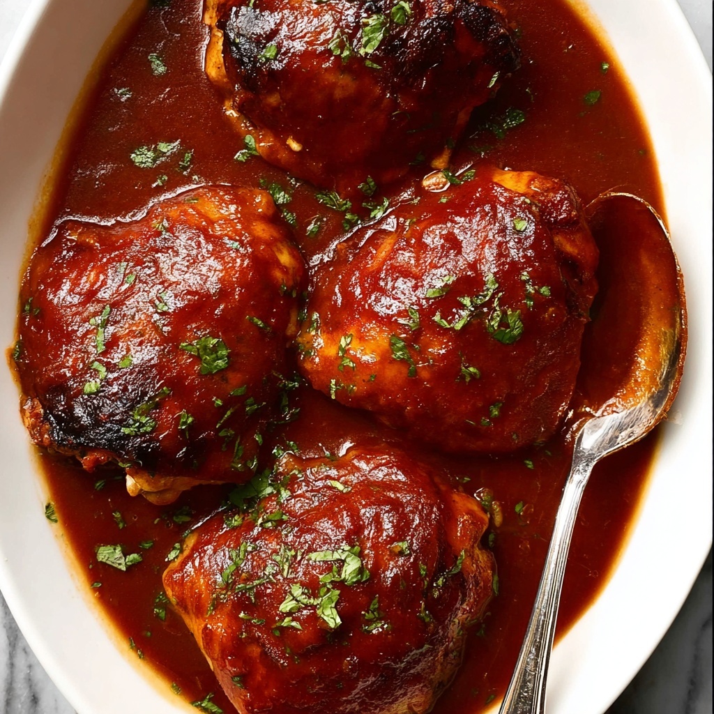 Oven Baked BBQ Chicken with Quick Homemade Barbecue Sauce Recipe - Recipe Image