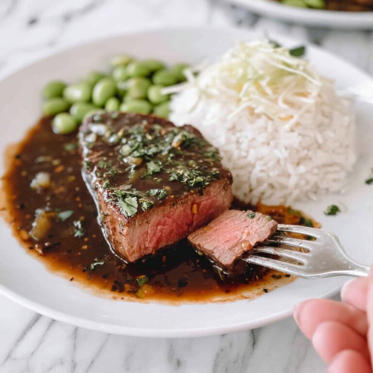 Asian Steak with Soy-Mirin-Sake Sauce Recipe