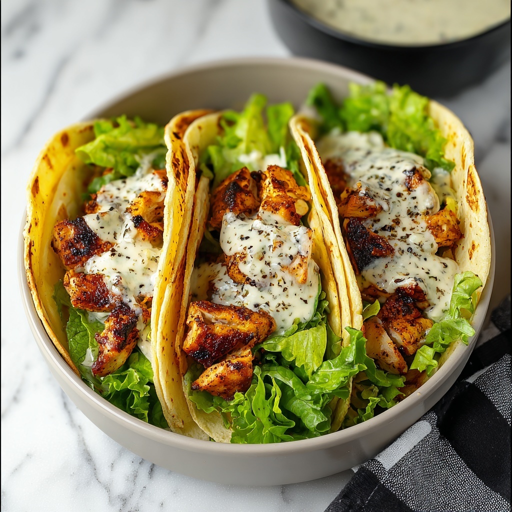 Speedy Smash Chicken Caesar Tacos Recipe - Recipe Image