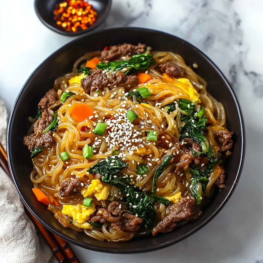 Korean Japchae Noodles Recipe - Recipe Image