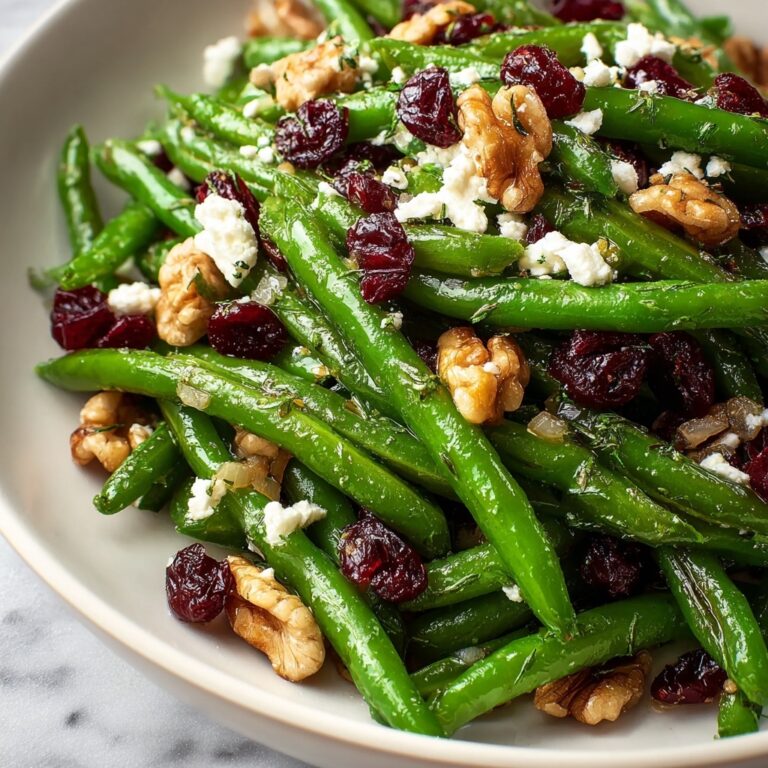 Holiday Green Bean Salad with Feta, Cranberries & Walnuts Recipe