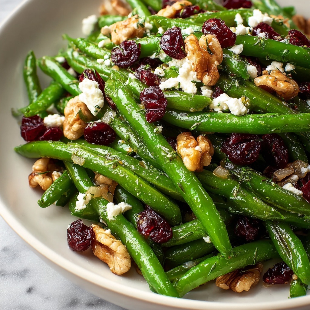 Holiday Green Bean Salad with Feta, Cranberries & Walnuts Recipe - Recipe Image