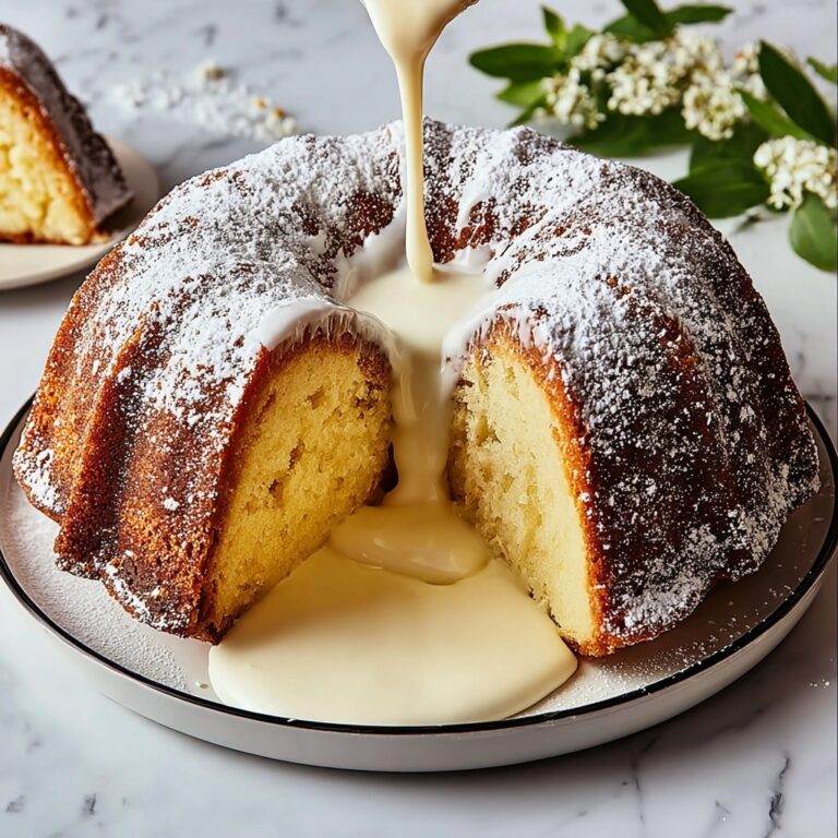 Vanilla Buttermilk Pound Cake with Cream Cheese Glaze Recipe