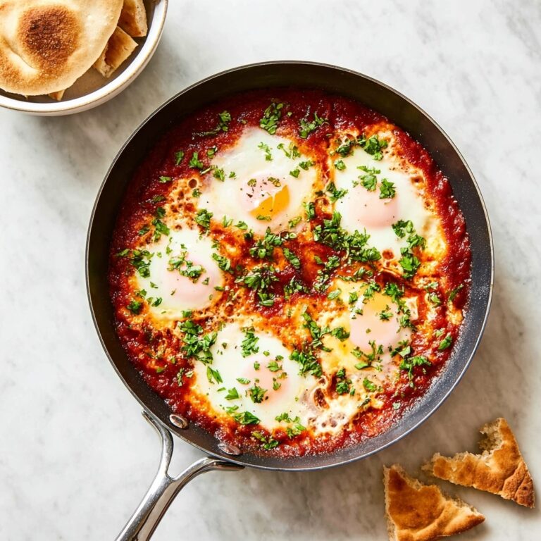 Spicy Shakshouka with Eggs and Fresh Herbs Recipe