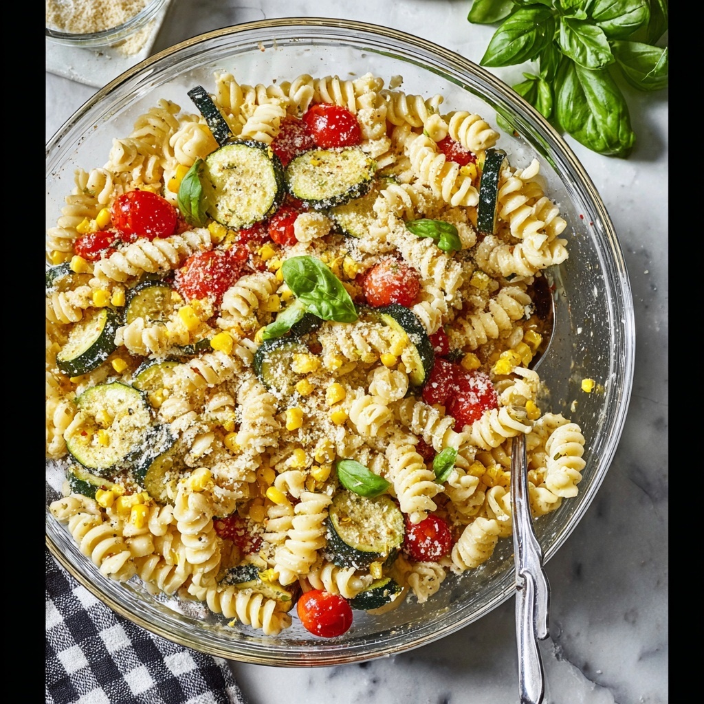 Pesto Pasta Salad with Roasted Vegetables Recipe - Recipe Image