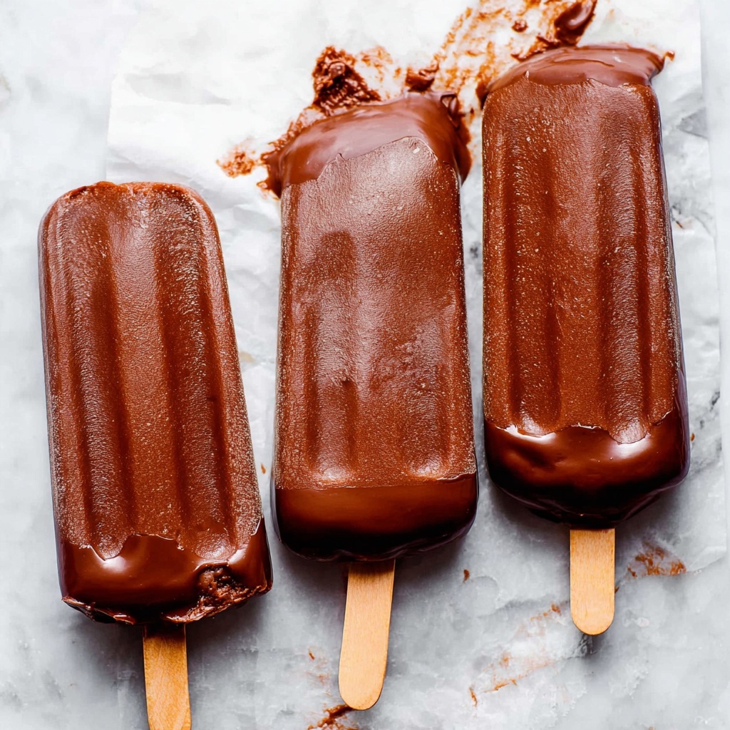 Chocolate Fudge Pops with Almond and Coconut Milk Recipe - Recipe Image