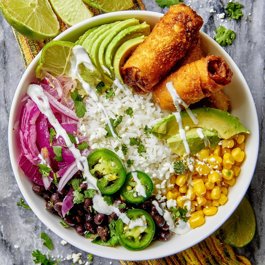Beer-Battered Fish Burrito Bowl with Orange Avocado Salsa Recipe - Recipe Image