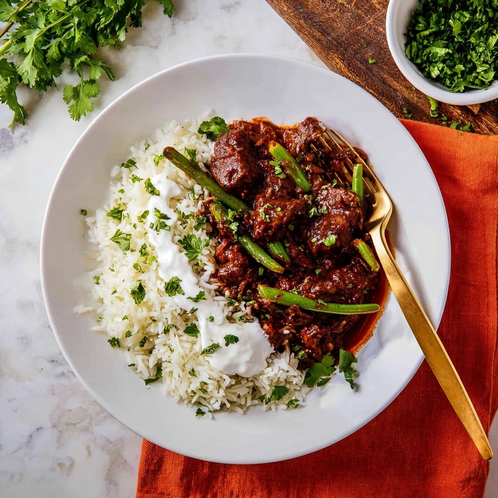 Braised Beef and Green Bean Stew (Lebanese Lubee) Recipe - Recipe Image