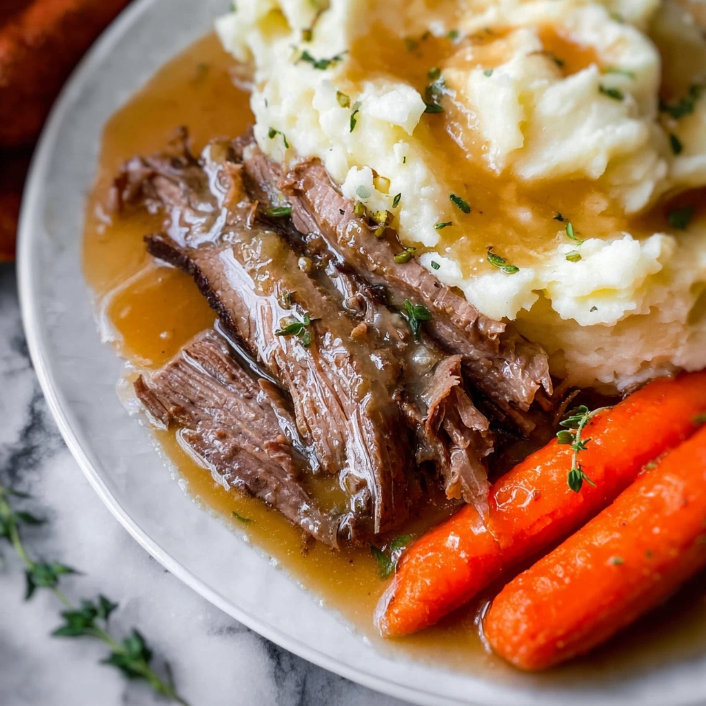 Slow Cooker Pot Roast with Carrots and Onion Soup Mix Recipe - Recipe Image
