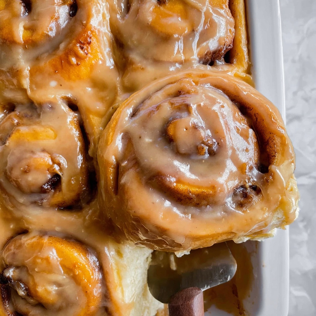Almost One Hour Pumpkin Cinnamon Rolls with Caramel Cream Cheese Frosting Recipe - Recipe Image
