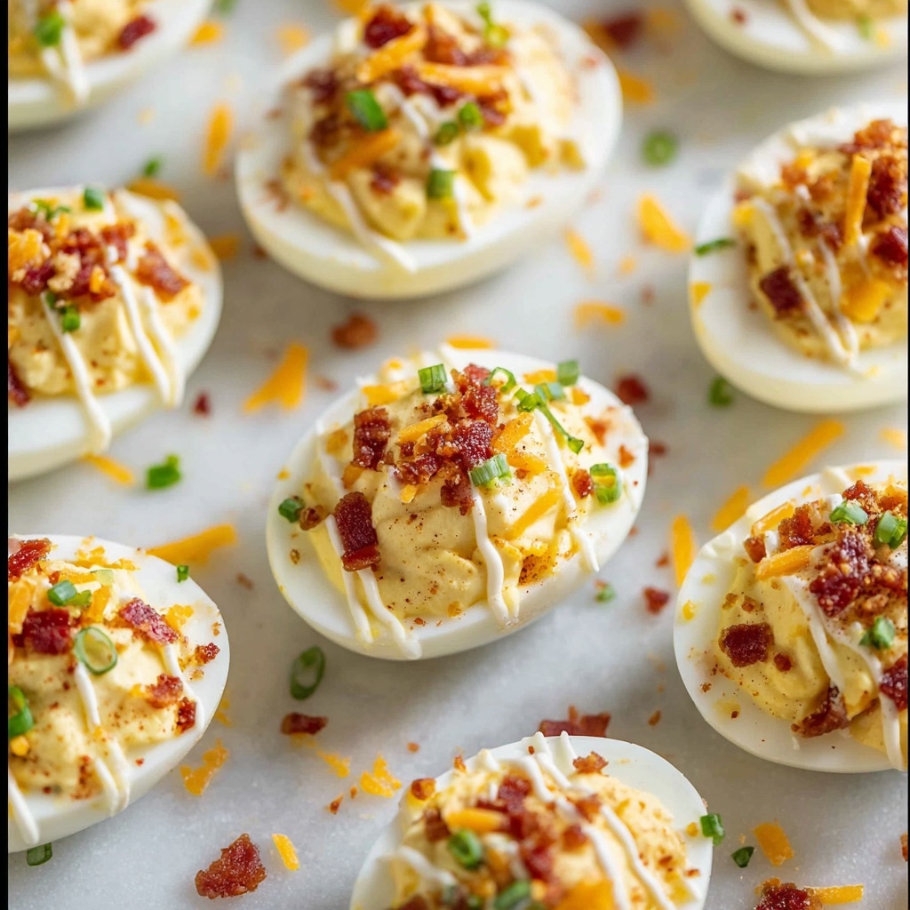 Loaded Deviled Eggs with Bacon Recipe - Recipe Image