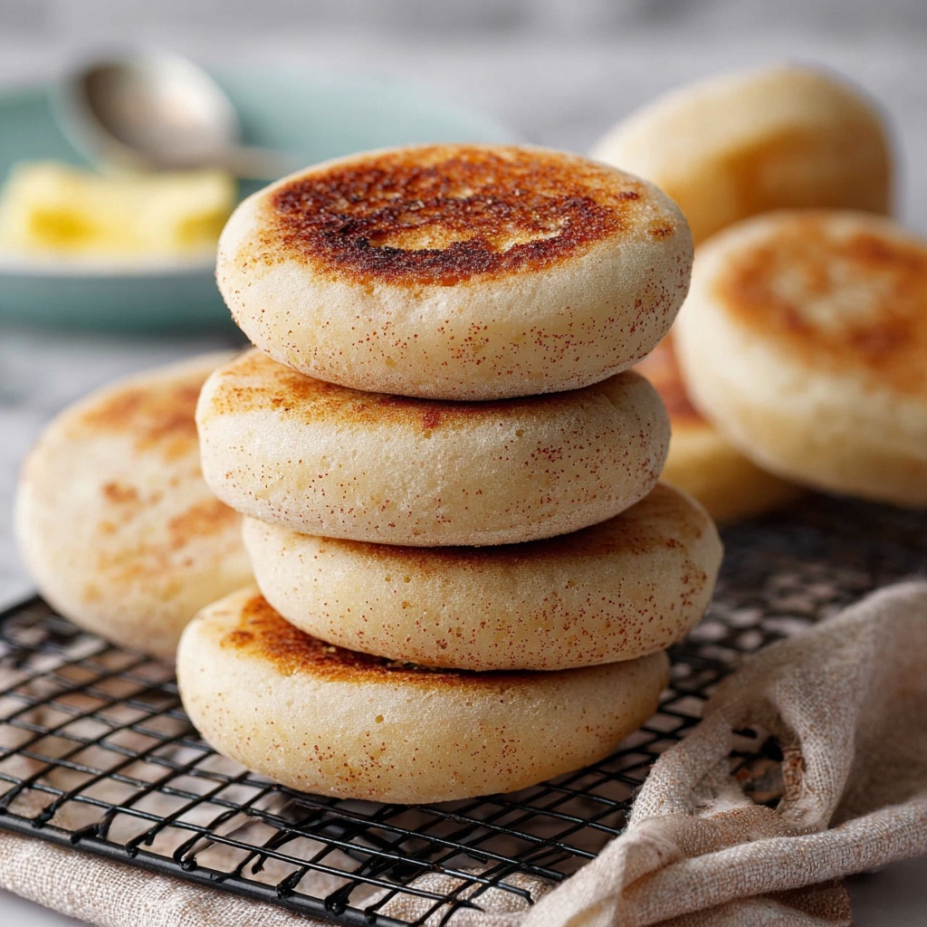 Homemade English Muffins from Scratch Recipe - Recipe Image