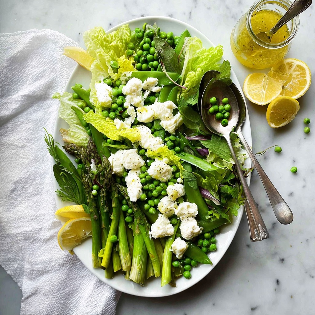 Spring Salad with Asparagus, Snow Peas, and Goat's Cheese Recipe - Recipe Image