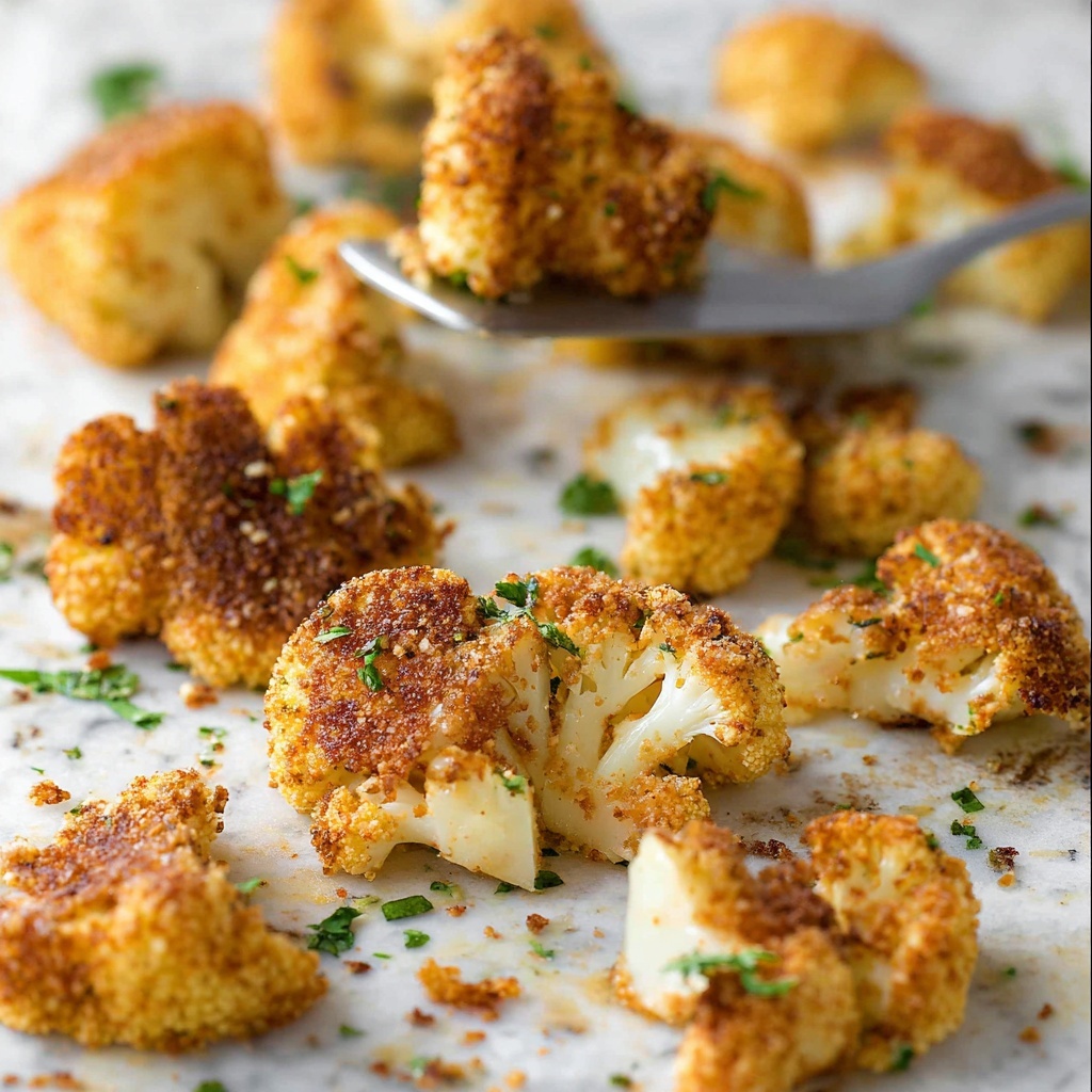 Roasted Parmesan Crusted Cauliflower Recipe - Recipe Image