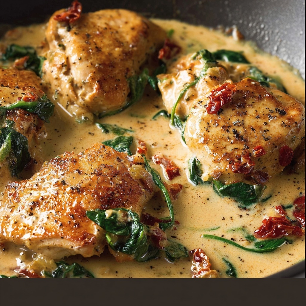 Chicken with Creamy Sun Dried Tomato Sauce Recipe - Recipe Image